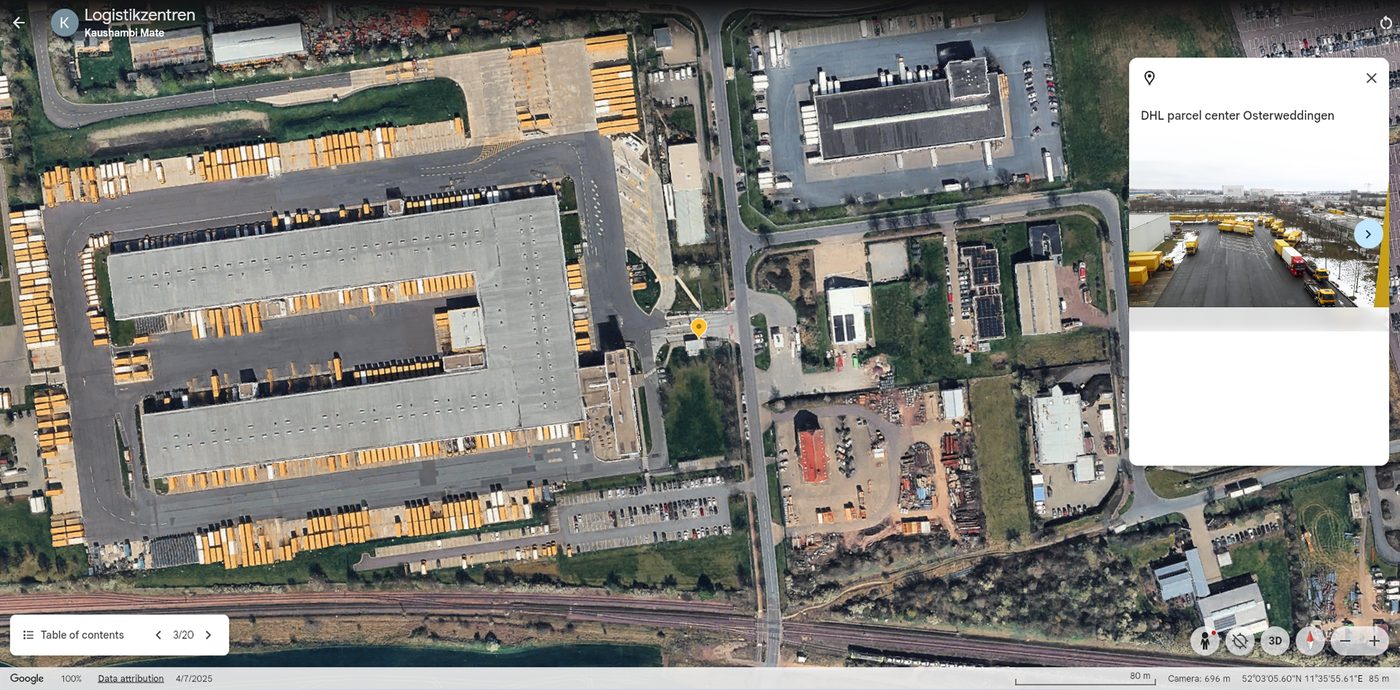 DHL Parcel Center Osterweddingen, aerial view