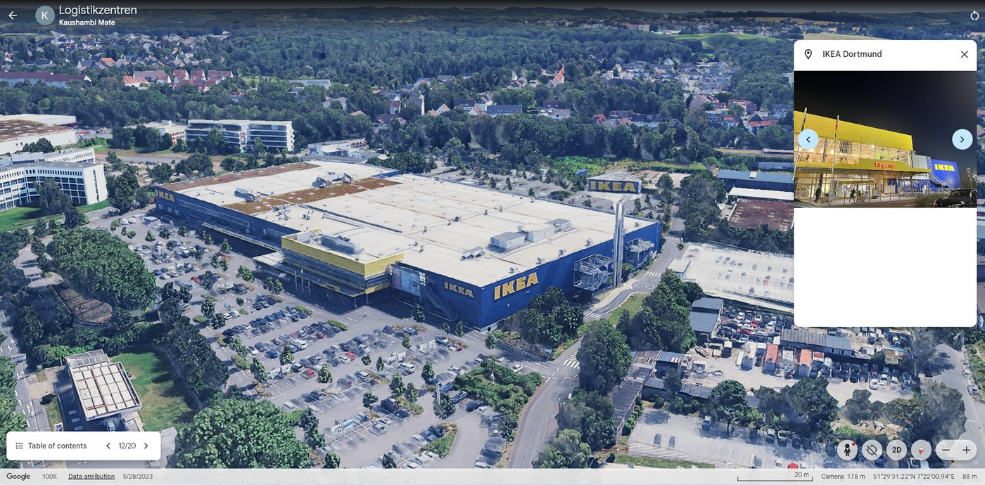 IKEA Dortmund, oblique aerial view