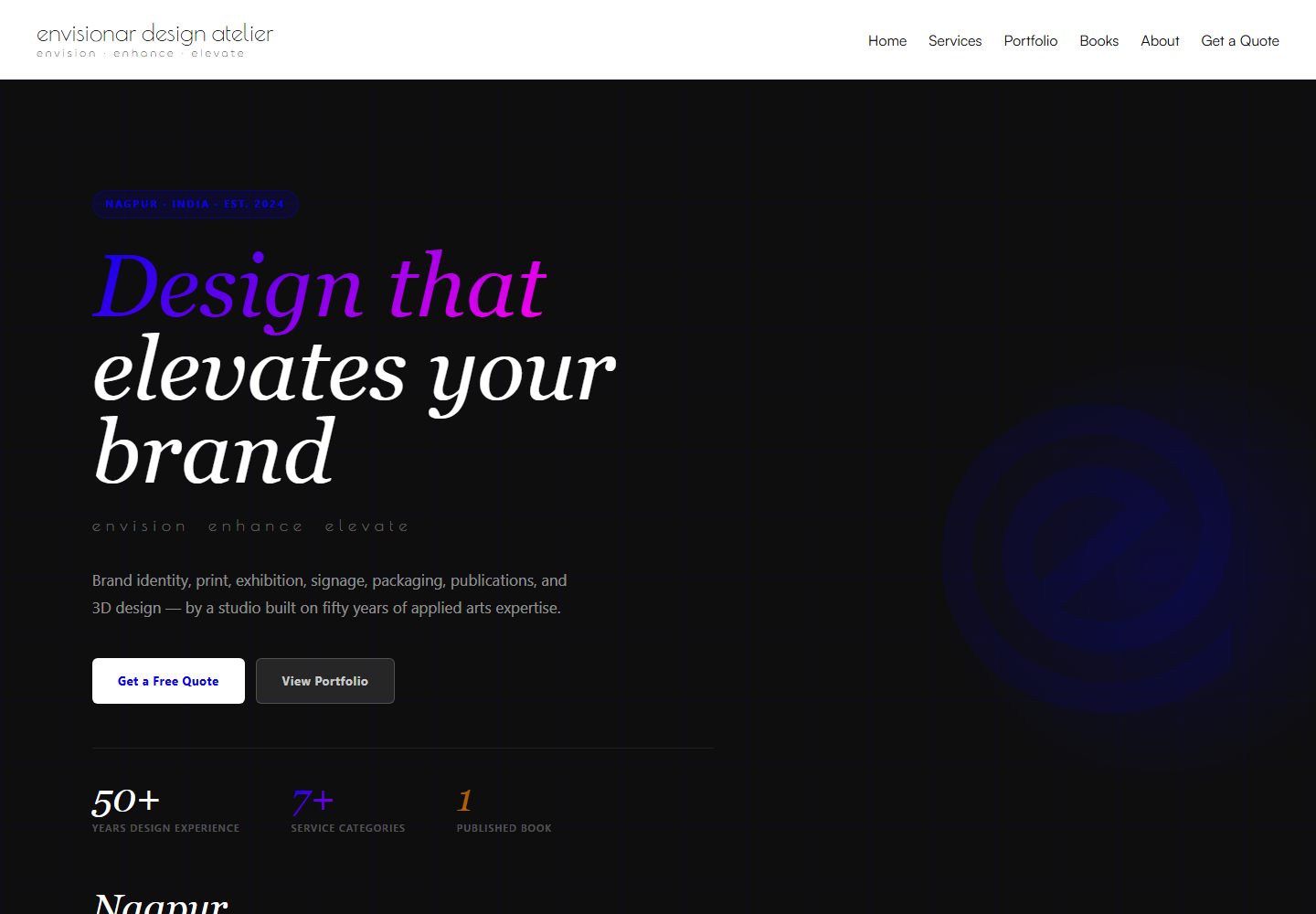 Envisionar home page