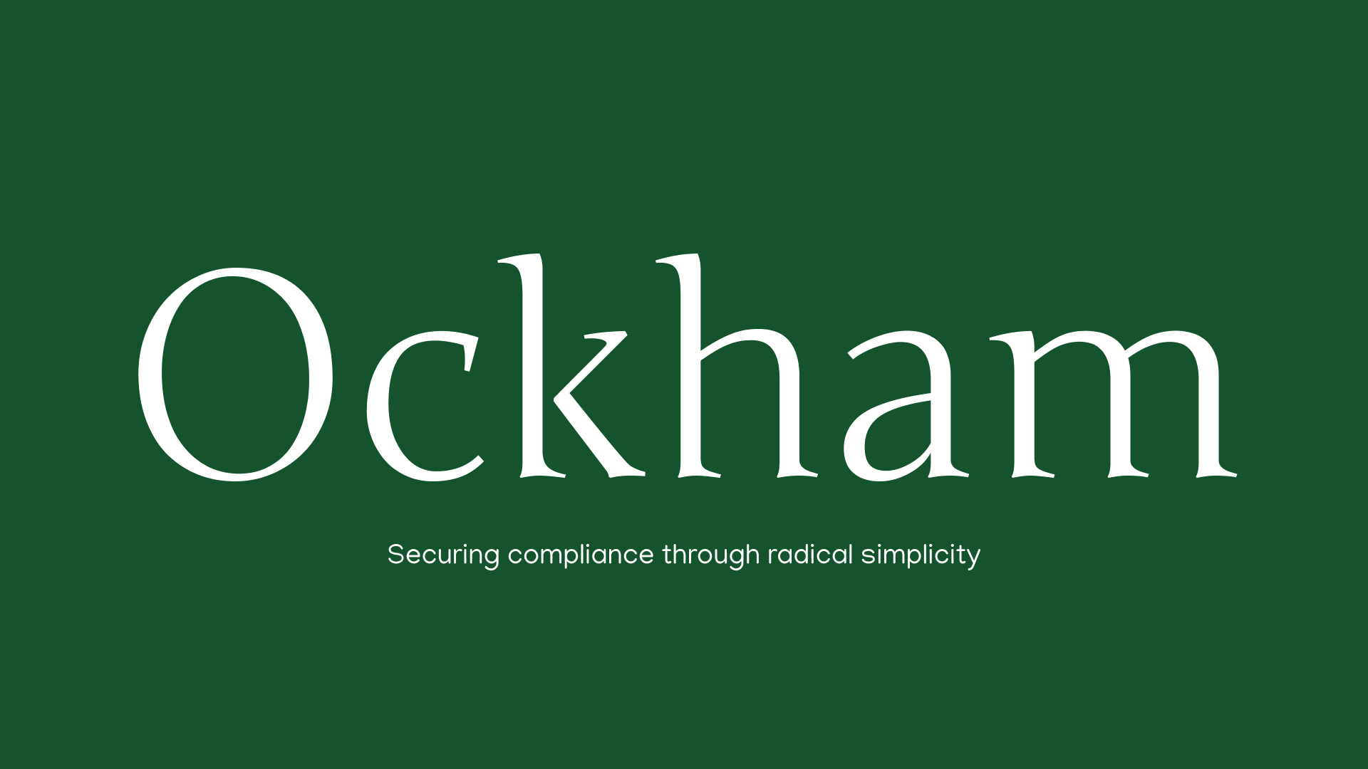 Ockham brand identity